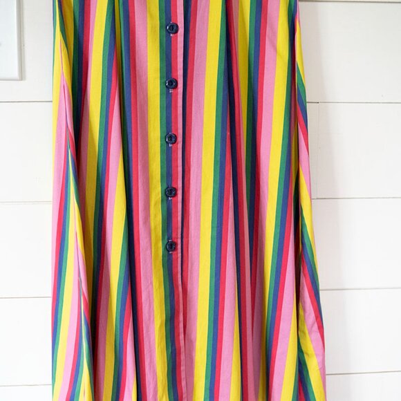 $295 STAUD Alice Tie Front Button Down Dress sz 6 S-M New NWT Colorful - Picture 4 of 7